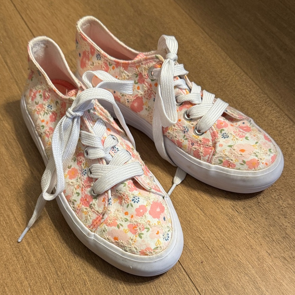 Cynthia Rowley Pink Floral Kids Sneakers